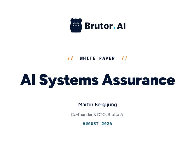 AI Systems Assurance white paper, cover